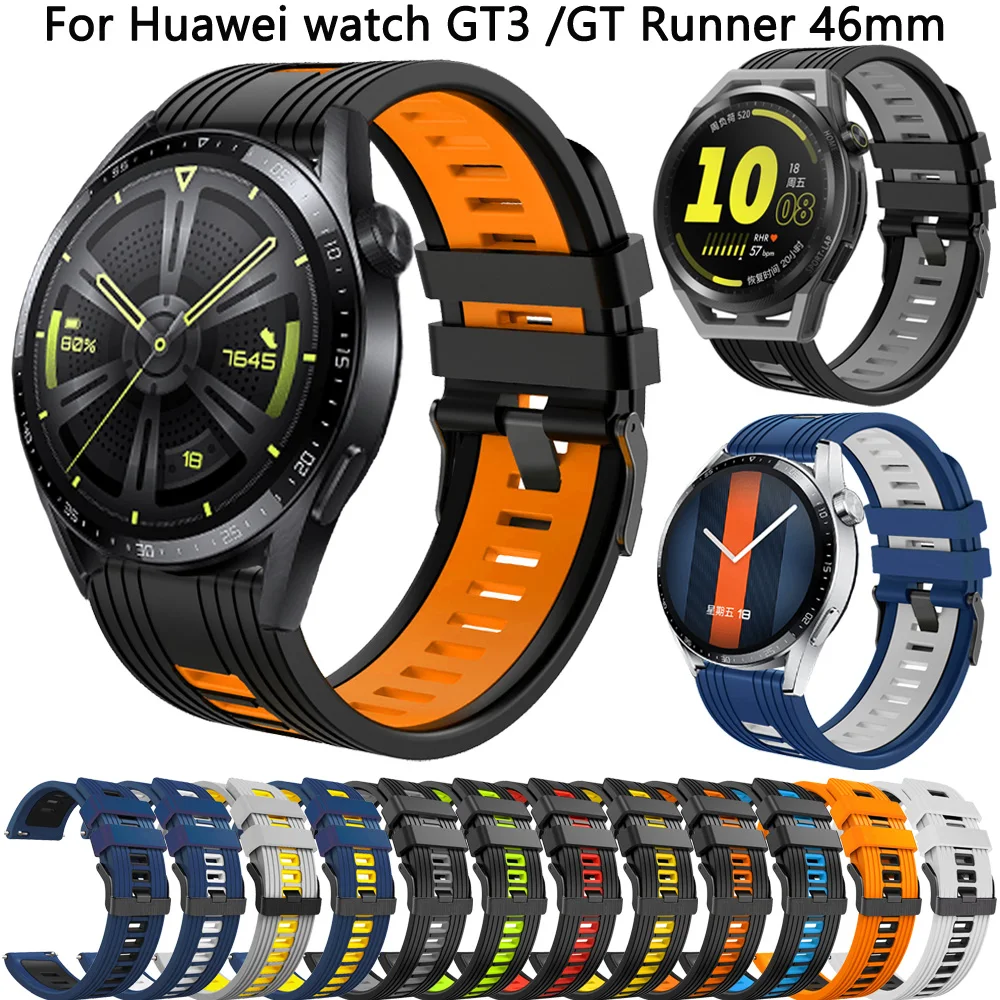 

Ремешок Easyfit для смарт-часов HUAWEI GT3 GT2 GT 2 3 pro runner, силиконовый, 46 мм, активный, 22 мм