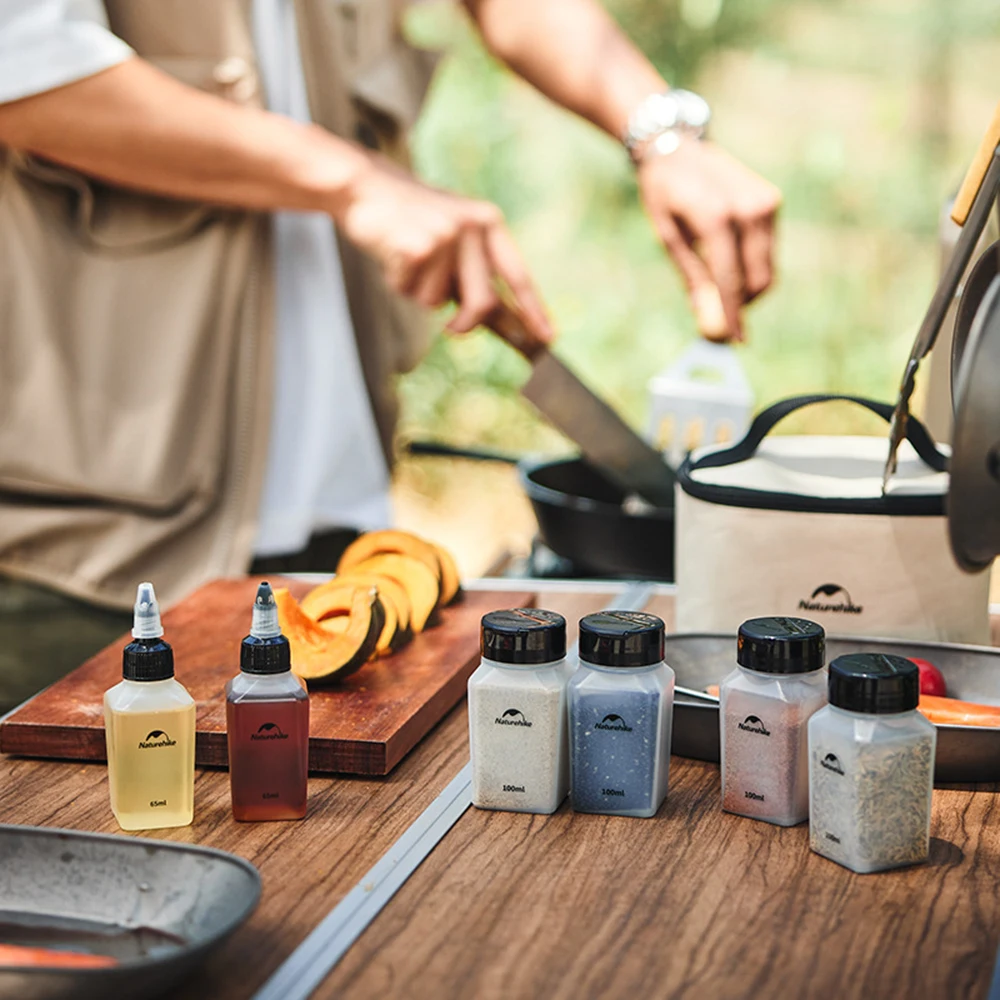 Naturehike-Camping Seasoning Jar, Portable Spice Container, Cookware Set Supplies, Outdoor BBQ Picnic, Seasoning Can