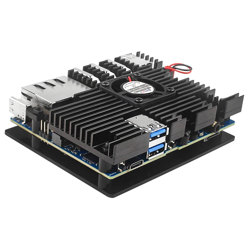 Caixa de Alumínio Orange pi Plus Shell de Resfriamento Passivo Ativo com Ventilador Chave de Fenda Dissipador de Calor para Opi Plus 16gb gb 4g - Imagem 3