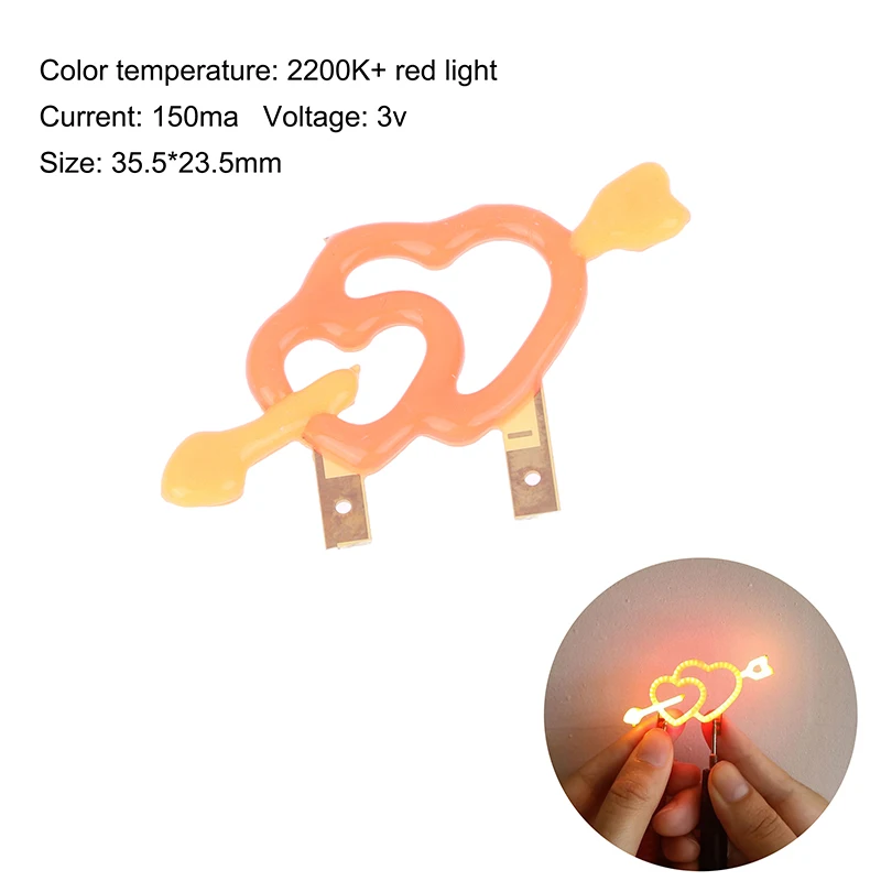 

3V LED COB Edison Flexible Filament Candle Diode Light Holiday Party Love Letter Decoration Light DIY Bulb Accessories