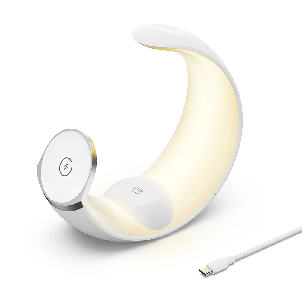 شاحن لاسلكي مغناطيسي مع مصباح مكتبي ، QC3.0 PD ، ق...