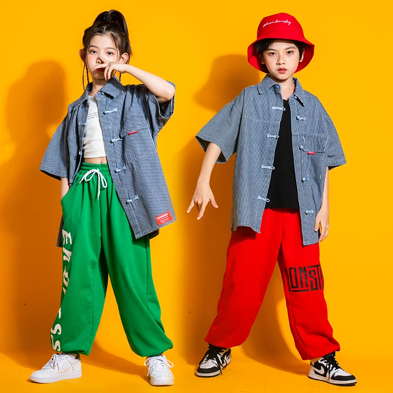 

Детская одежда в стиле K-POP, хип-хоп, футболка с принтом Tie Dye, уличная одежда, брюки-карго для девочек и мальчиков, джазовая женская одежда