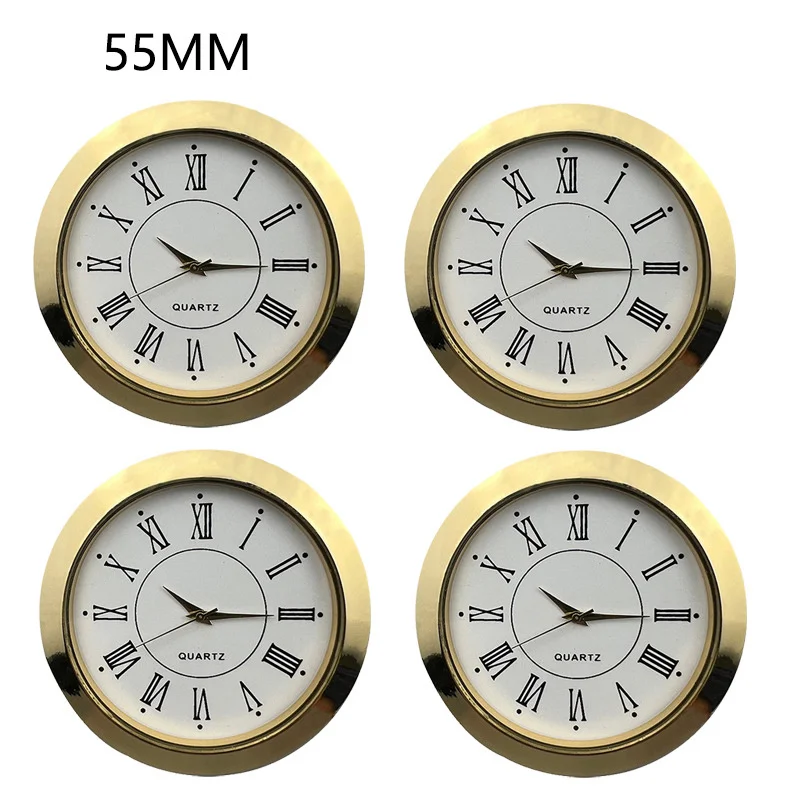 Watch Dial Accessories Watch Face Accessories Clock Movement Parts 55mm Quartz Watch Clock Head Tongue & Groove Crafts Alloy Watch Clocks Head Round Dial Quartz Wall Clock watches Accessories