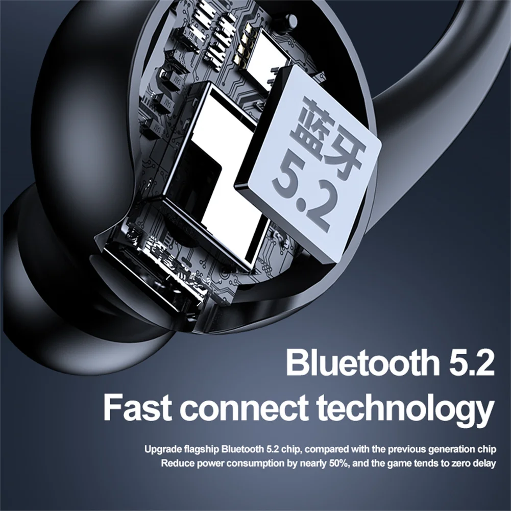 T10 Wireless Headset Noise Canceling Waterproof Earphones LED Lighting Stereo HIFI Single Headphone for Phones Laptop Tablet