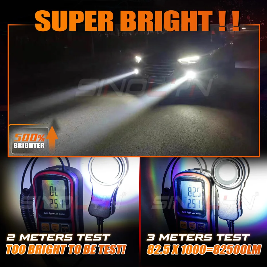 Sinolyn 12V 24V Bi Led Antibrouillard Projecteurs LED Projecteur Universel  de Lentille de Brouillard Blanc Jaune Lumières de Voiture Imperméables  Accessoires De Voiture Led Voiture Extérieur ccessoire Voiture - AliExpress