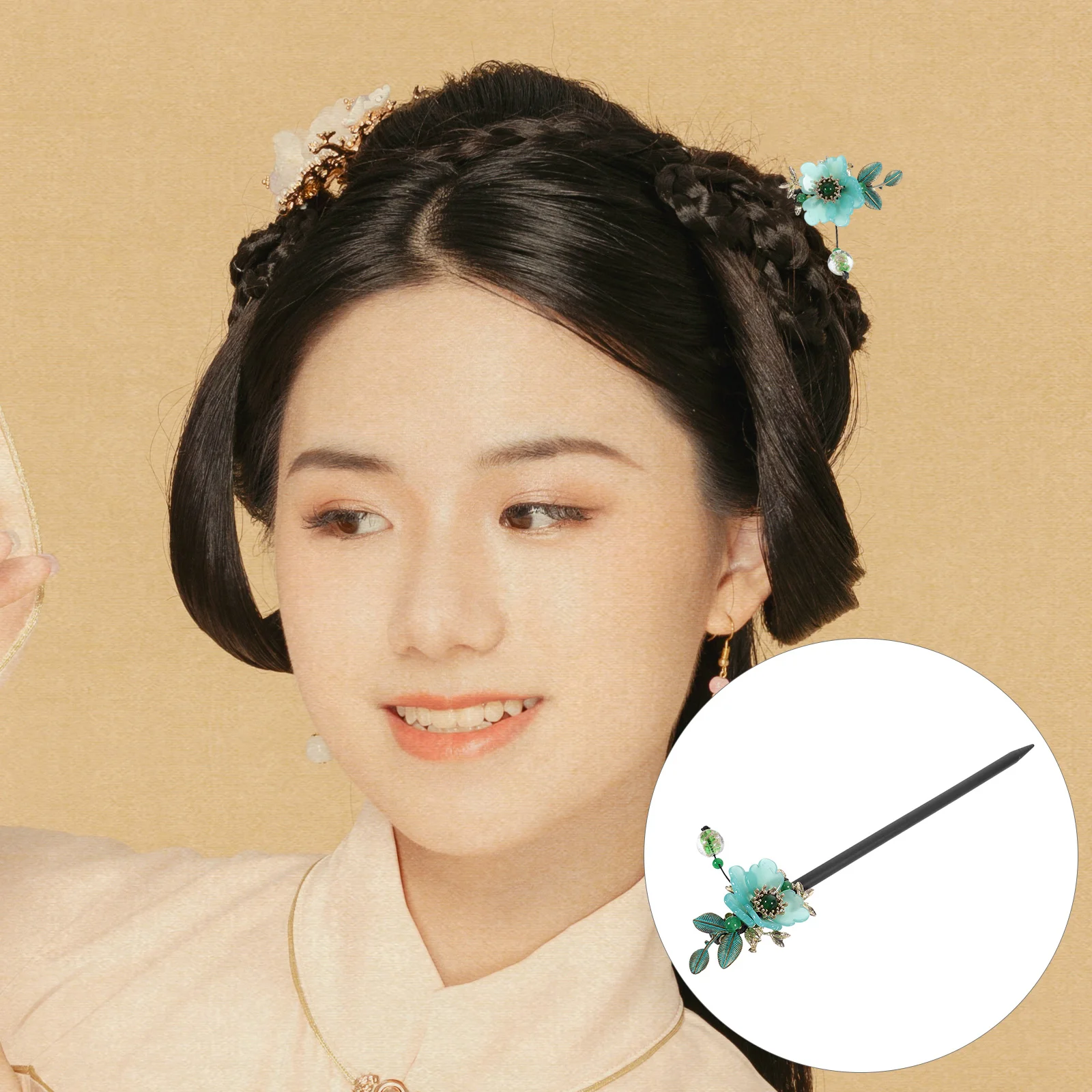 

Hair Clips Curly Hair Headdress Hairpin Vintage Sticks Retro Female Chic Decor Beautiful Photo Pins