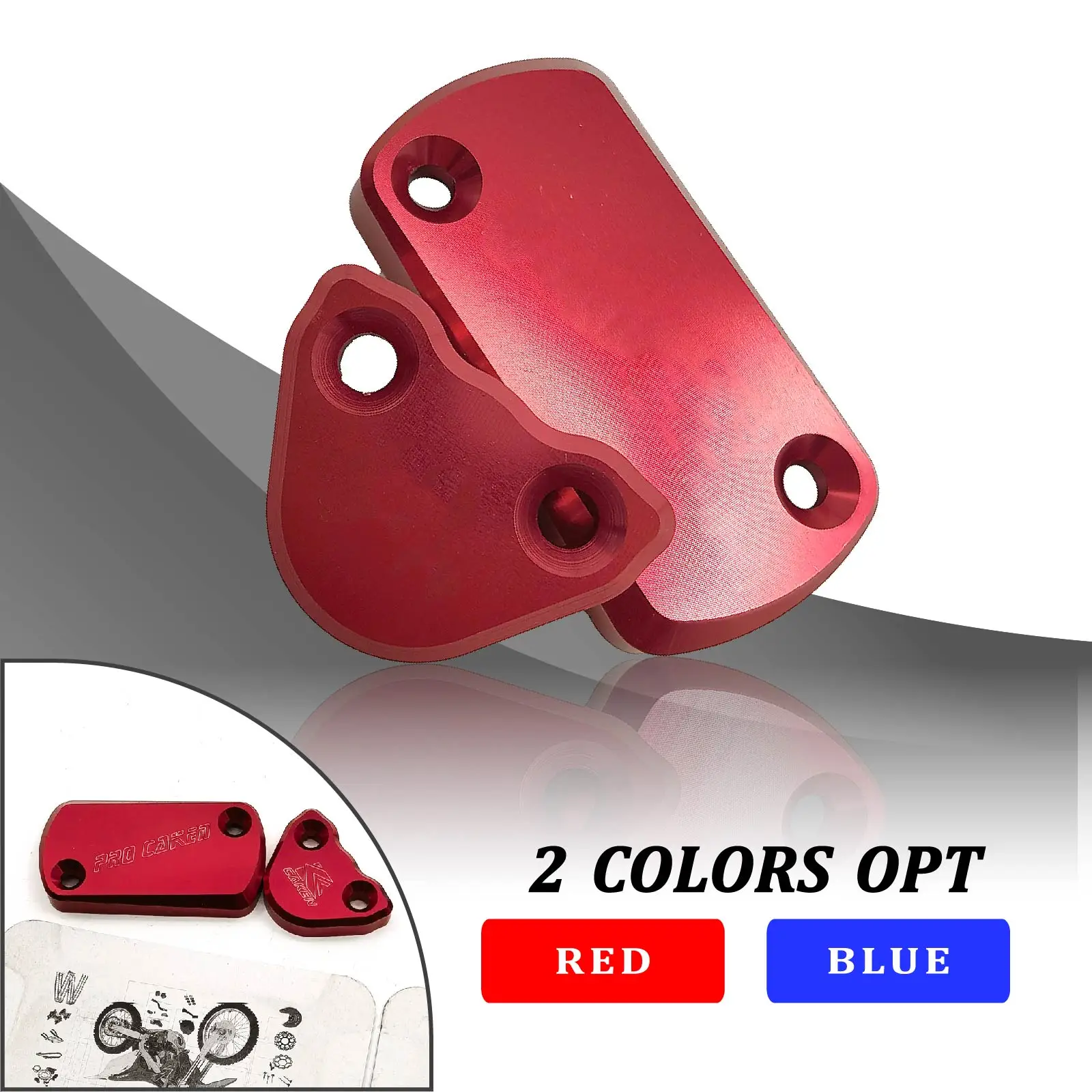

Motorcycle CNC Front Rear Brake Fluid Reservoir Cap Cover For HONDA CR 125R 250R CRF 150R 250R 250X 450R 450X 250RX 250F 02-23