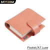 Moterm Full Grain Veg Tan Leather Pocket Luxe 2.0 Rings Planner A7 Notebook with 30MM Rings Agenda Organizer Diary Journal 1