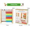 Classic Wooden Educational Counting Toy 100 Beads Preschool Math Learning Toys Montessori Number Arithmetic Abacus Toddler Gift 6