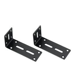 Set of 2 Adjustable 90 - Degree Black Brackets (Medium 2pcs)