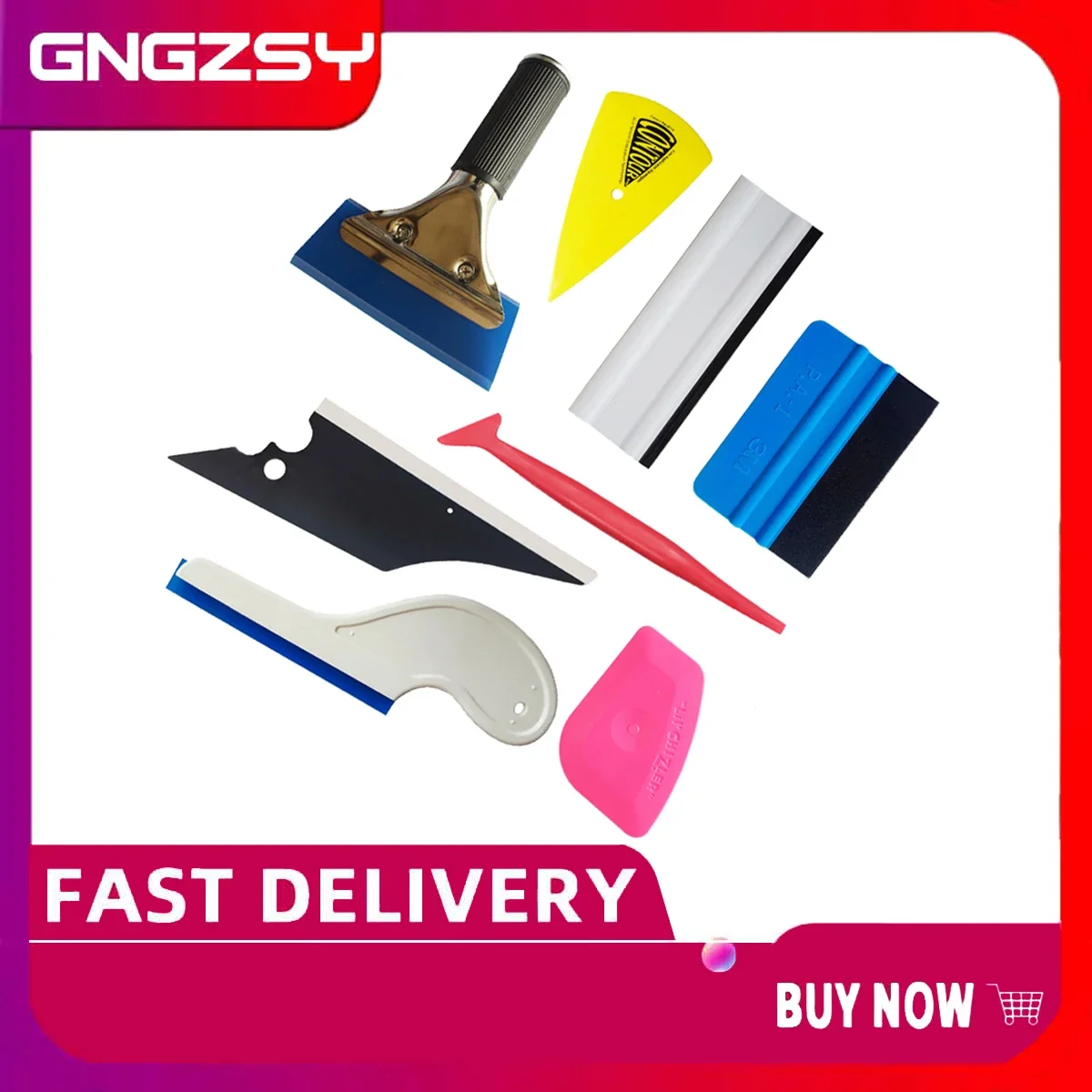 8 In 1 Film Wrap Tint Strumenti Per La Colorazione Raschietto Per Vetri Auto Car Vehicle Wrapping Kit Di Applicazione Sticker Foglio Di Vinile Tergipa