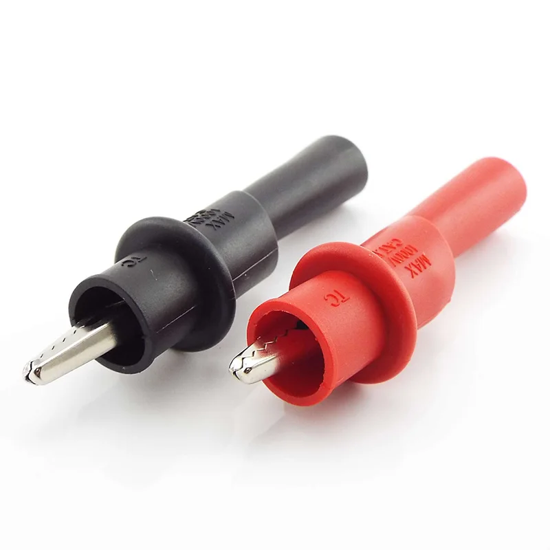 1 Pair Insulation Alligator Clip 2mm Socket Metal Crocodile Clamp Test Accessories for Multimeter 1000V/10A alligator clips alligator clip adapter