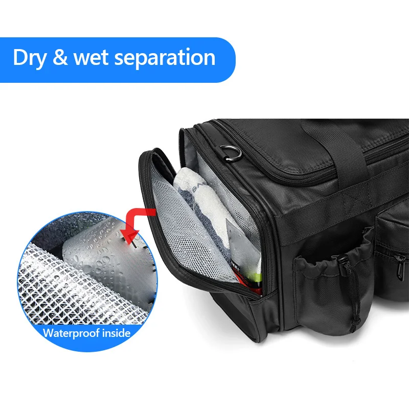 Black Men Shoulder Bags Travel Outdoor Sports Gym Bag Luggage Travelling Sports Handbags Crossbody Fitness Gym Bags Male XA311A