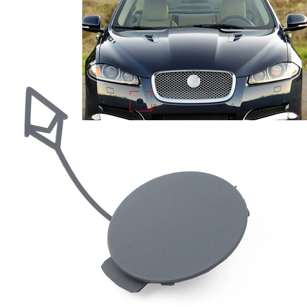 

Car Front Bumper Tow Eye Trailer Hole Cover C2Z13457 For Jaguar XF 2012 2013 2014 2015 Unpainted Plastic