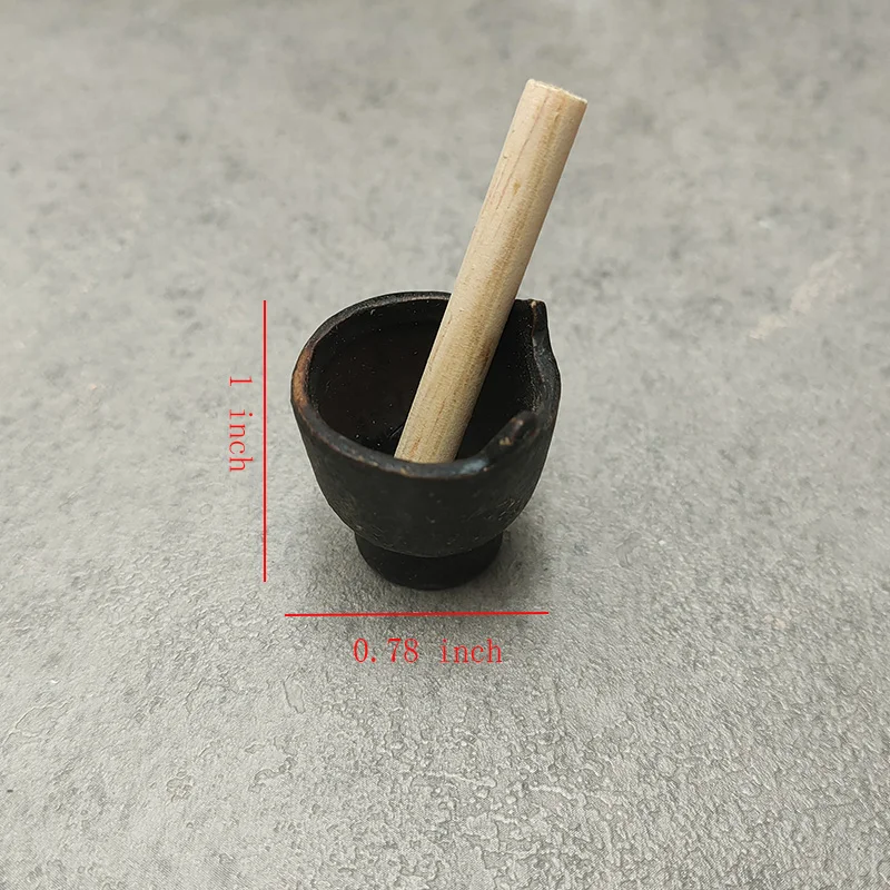 Doll House Mini Ramming Garlic Pot,Garlic Can Model for Dollhouse Kitchen Toy Decoration Accessories