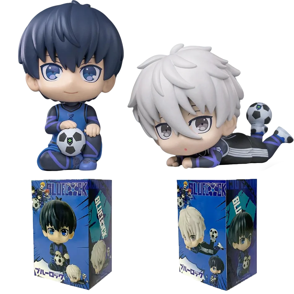 Blue Lock Anime Action Figures - Isagi Yoichi & Nagi Seishiro Q Version PVC Collectible Figurines
