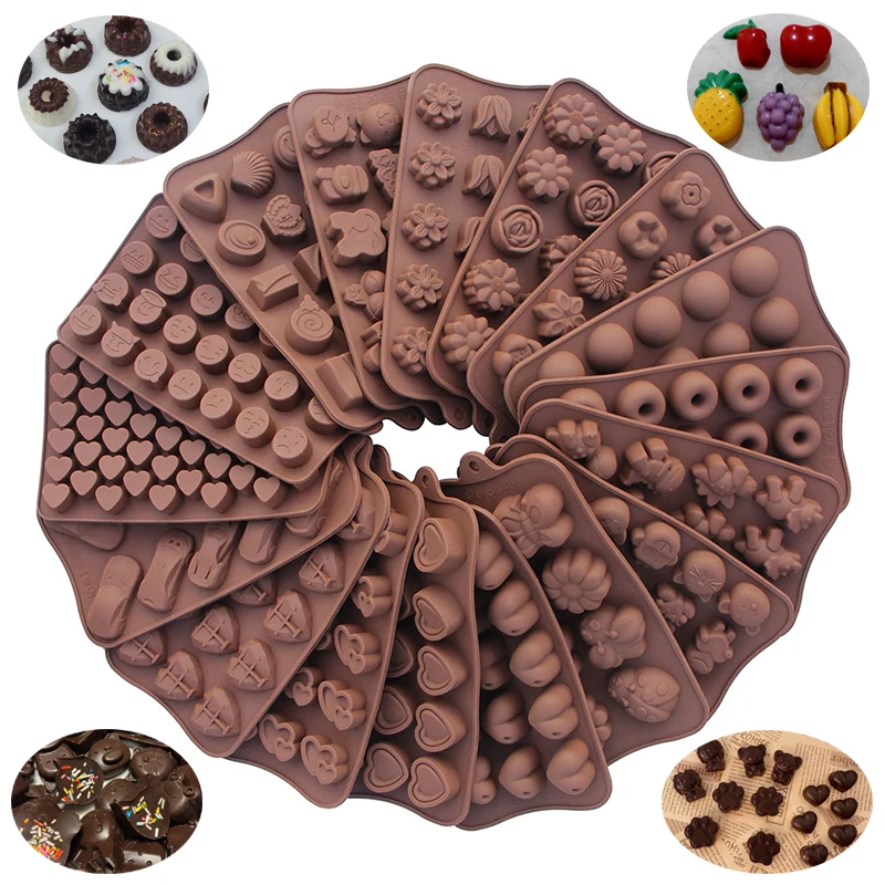

(1-29) Handmade Silicone Mould Chocolate Candy Jelly Pudding Ice Mold Baking Tool