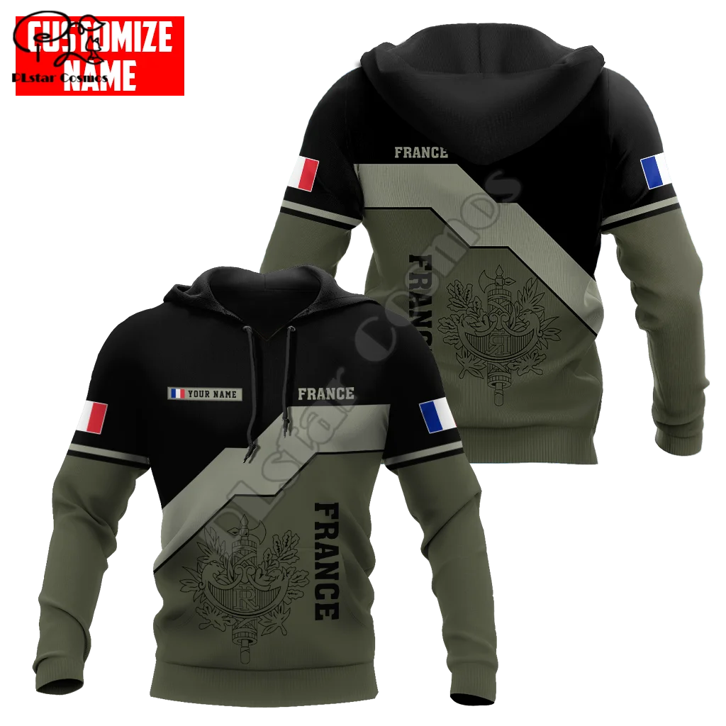 

PLstar Cosmos France Army 3D Printed 2022 New Fashion Hoodies Sweatshirts Zip Hoded For Men/Women Casual Streetwear Apparel F03