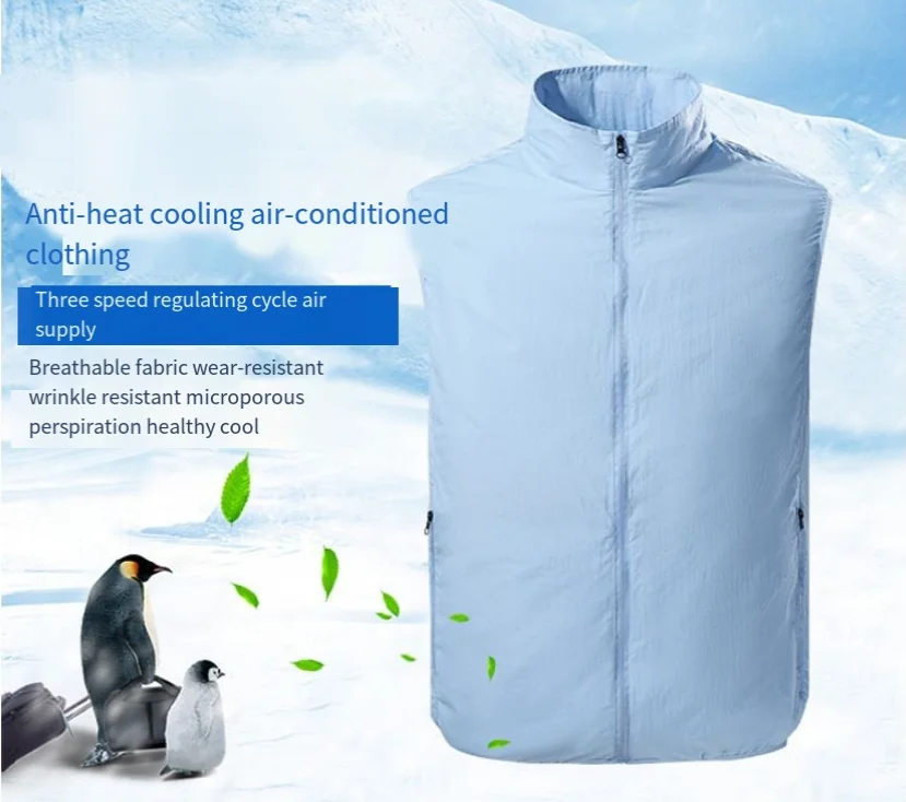 Description Picture 2 of itemSummer Usb Cooling Vest With Two Fan Men /women High Temperature Outdoors Work Clothes Hiking Fishing Air Conditioning Clothing