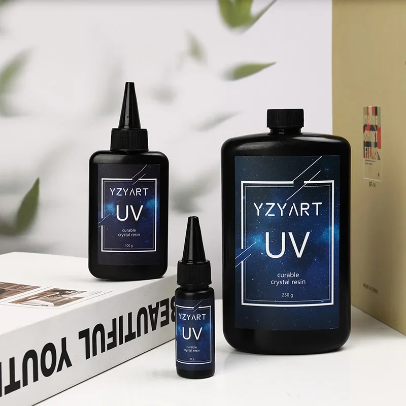YZYART UV Resin Hard Ultraviolet Curing Resin jewelry making Cure Sunlight Crafts Transparent Clear as water Thin/Thick Type