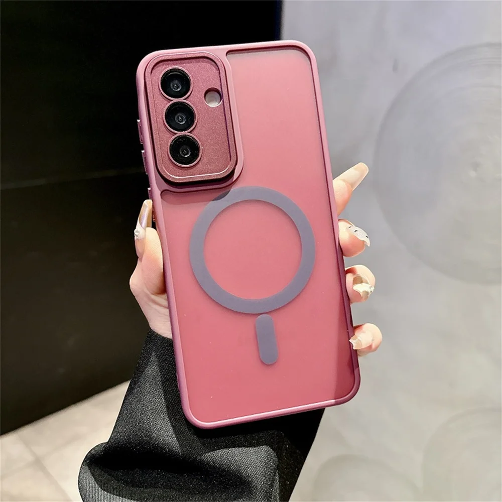 Magnetic Wireless Charging Matte Clear Hard Phone Case