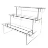 1Sets Acrylic Ladder Display Stand Durable Home Organizer Transparent Storage Rack Adjustable Computer Monitor Model Holder 4