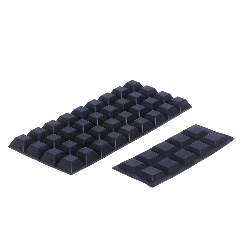 40Pcs Square Rubber Feet Self-Adhesive Bumper Door Stop Furniture Pads