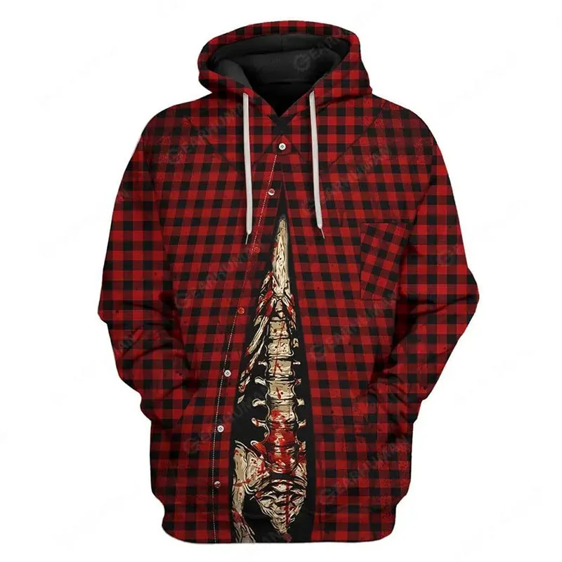 thumbnail image 1 of Sudadera con capucha de Halloween con estampado 3D para hombres y mujeres, sudadera con estampado de sangre aterrador, de manga larga, informal, para cosplay, sudadera holgada, 1 of 5