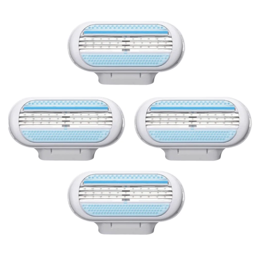 4-20pcs נשים סכמור להבים 3-שכבות להב בטיחות ההכבל ראש המסיר שיער בתחליפת נשים גילוח להבים