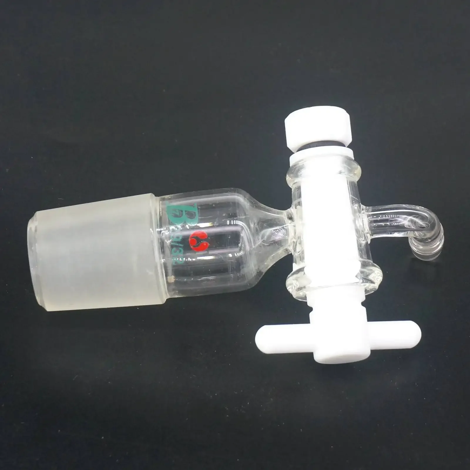 14/23 19/26 24/29 29/32 Joint Tube O/D 8mm Lab 90 Degree Adapter With PTFE Stopcock Ware