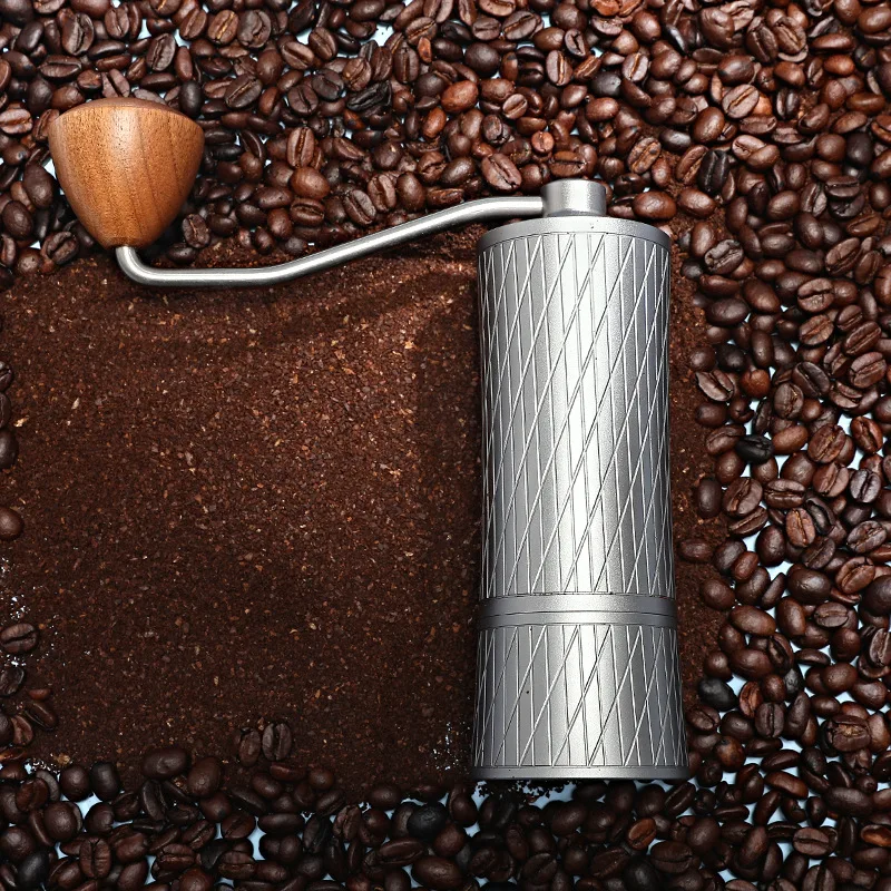 

CAFE RHYME Manual Coffee Grinder with 32 Adjustable Settings Espresso Maker Stainless Steel 420 Burr Home Camping Accessories