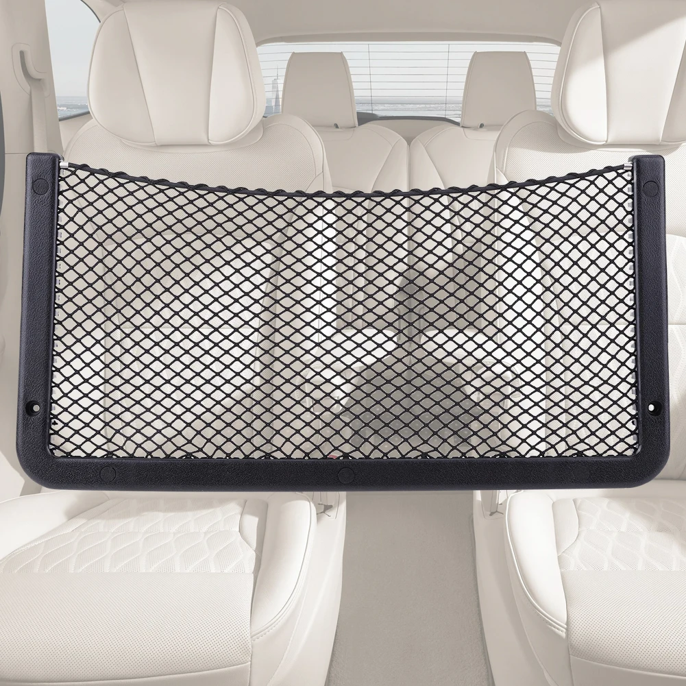 Interni Rete Portaoggetti Autoadesiva Per Auto, Camper, Barca | Tasca A Maglie Universale Nera, Adesivo Forte Accessori Camper