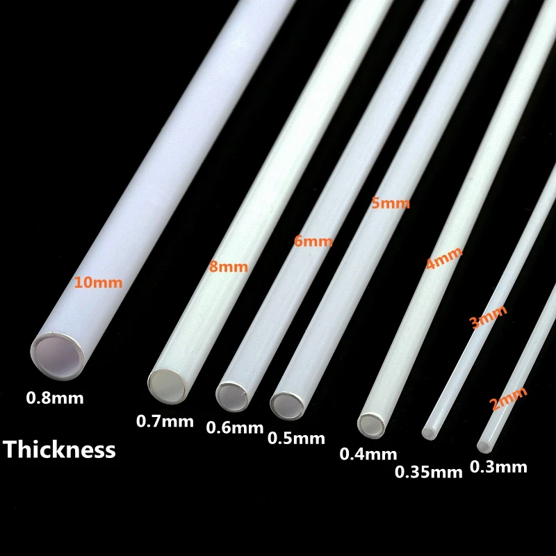 Versatile ABS Plastic Hollow Tubes for DIY and Model Building Projects - Multiple Diameter Options Available