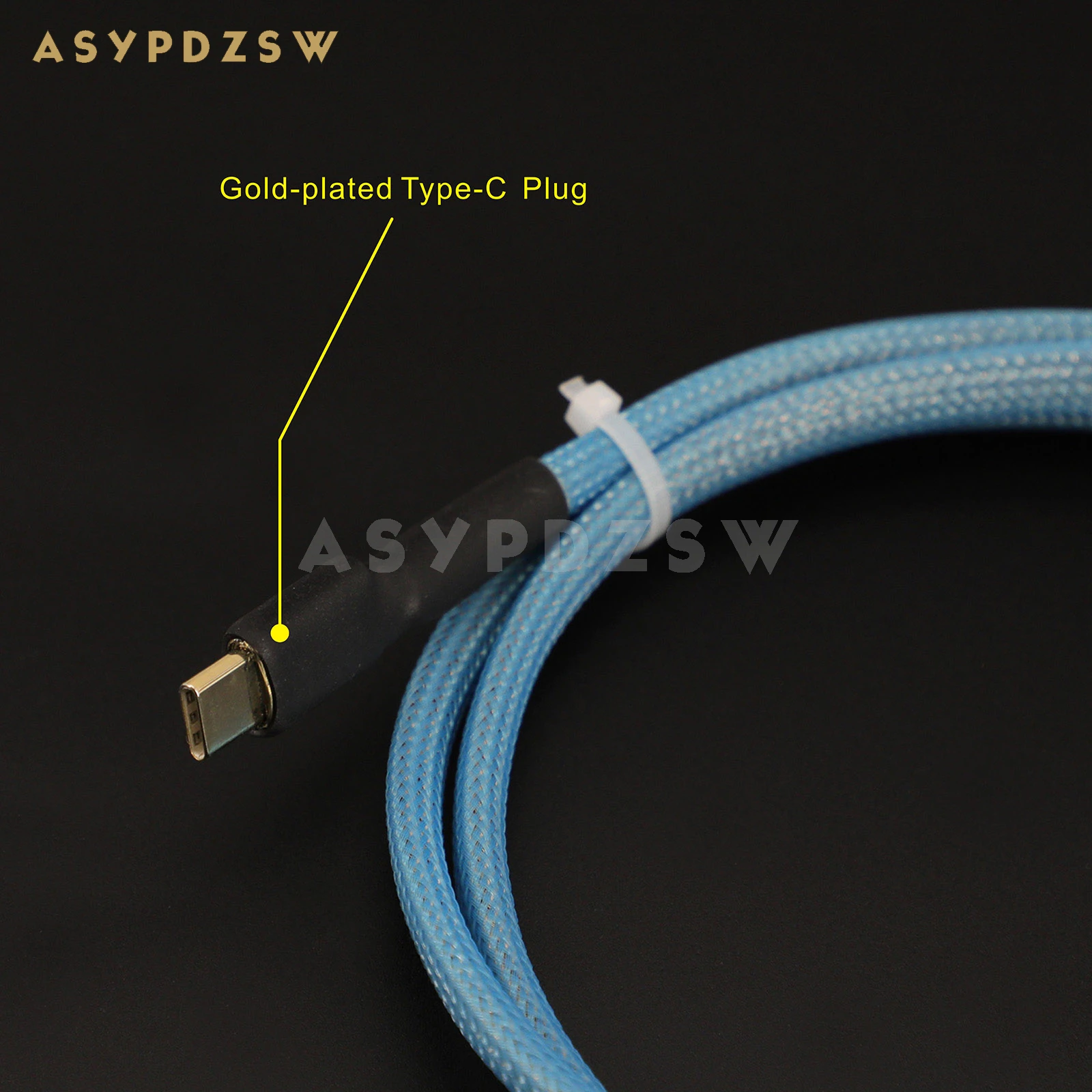 1.2M HIFI OCC 단결정 구리 은도금 LPS 케이블 GX16-2 PIN 플러그 - Type-C 플러그 PSU 케이블