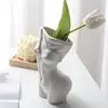Female Body Vase Modern Ceramics Flower Vase In Female Body Shape Multi-Purpose Aesthetic Room Decor Flower Pot For Dry Flowers 3