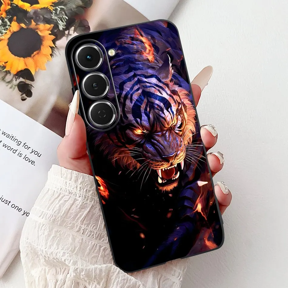 Cool Dragon Tiger Painted Soft Silicone TPU Phone Case for Tecno Spark 40 Series
