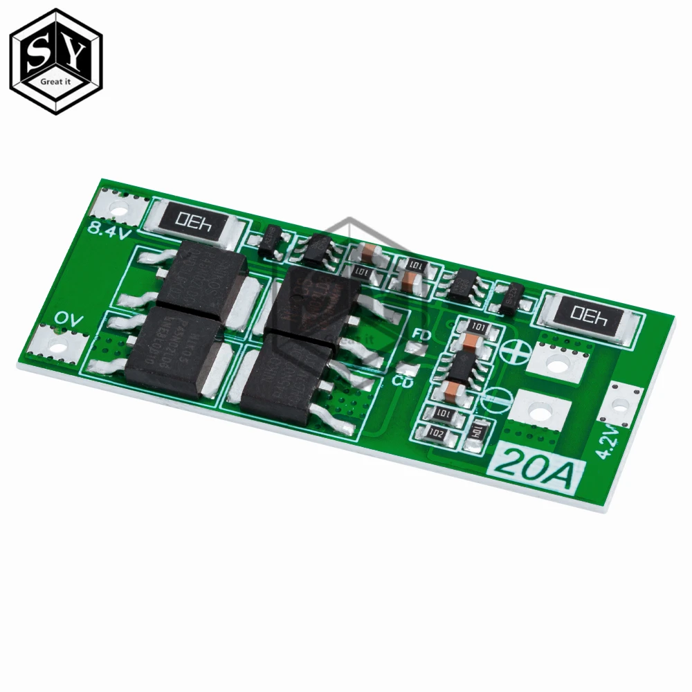 2S 20A 7.4V 8.4V 18650 Lithium Battery Protection Board/BMS Board Standard/Balance For DIY 2