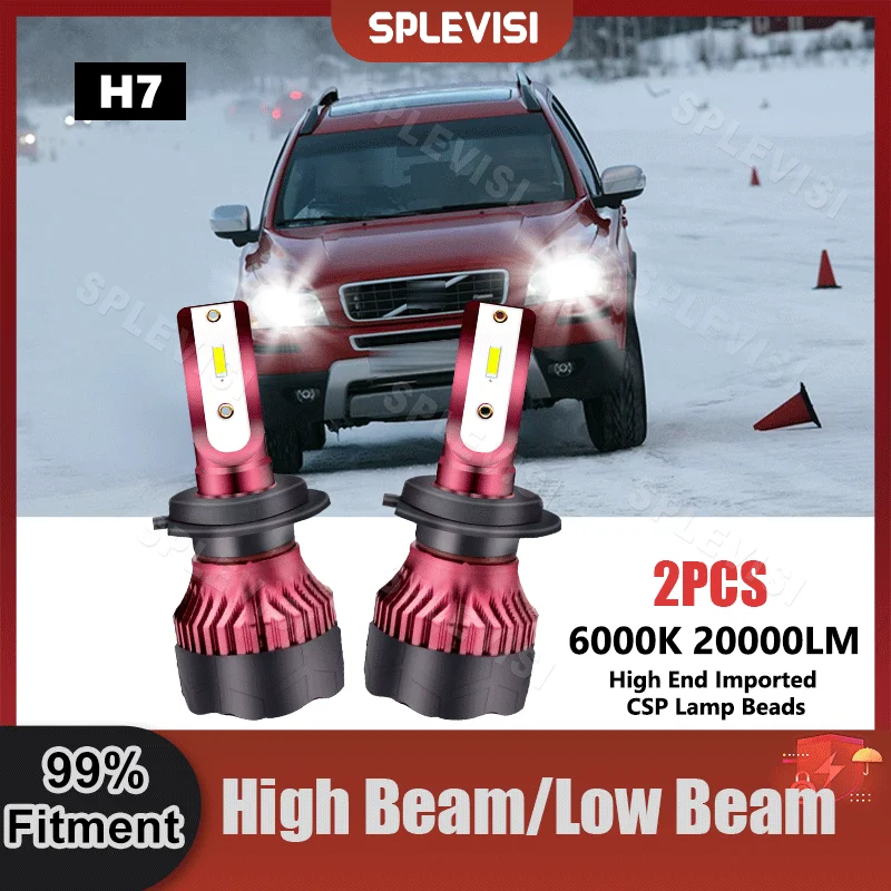 

1 Pair Replace LED Headlight High/Low Beam Light 9V-36V 200W For Nissan Qashqai For Hyundai Coupe GK 20000LM Car Headlight Bulbs