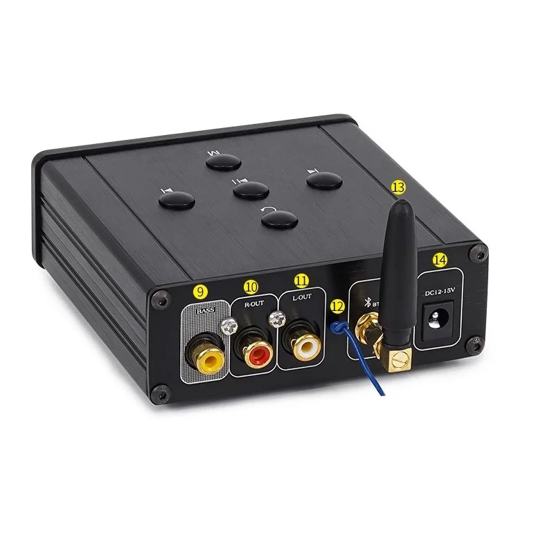 DC12V-15V C200 Bluetooth 5.0 lettore USB Lossless controllo APP Mobile giradischi digitale TL072 Op-amp