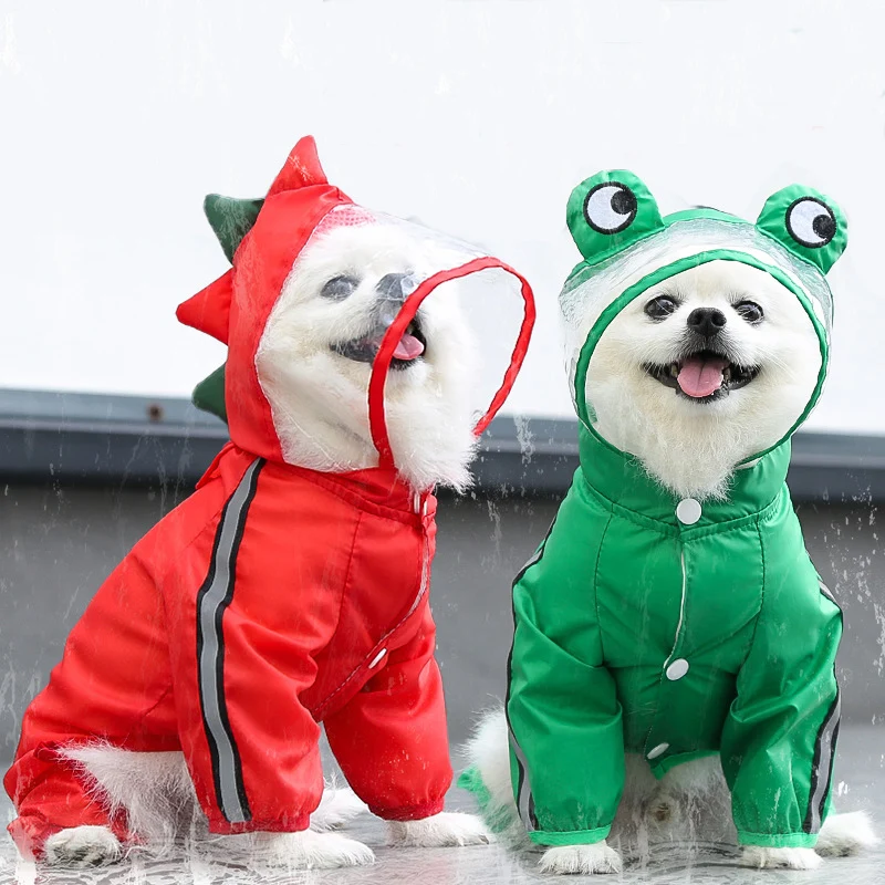 

Pet Dog Raincoat Transparent Hooded Jumpsuit Dogs Waterproof Coat Water Resistant Clothes for Dogs Cats Jacket Pet Supplies