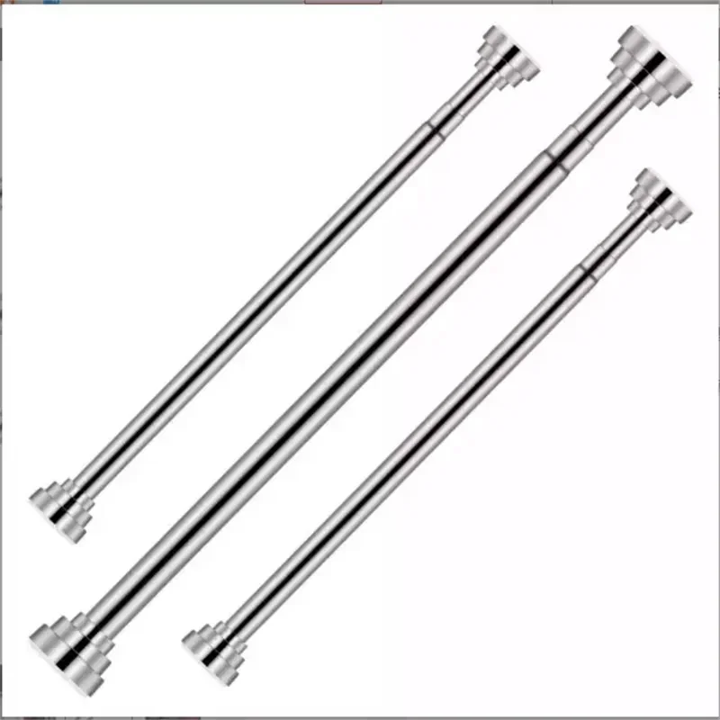 Extendable Telescopic Curtain Rod Rail Wardrobe Closet Clothes Towel Hanging Pole Bathroom Shower Clothes Hanger Towel Bar