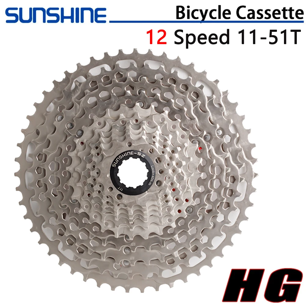 

MTB Bicycle Cassette 12 Speed 11-51T HG Flywheel Mountain Bike 12S Sprocket For DEORE M6100 M7100 M8100 XTR M9100 SX NX GX XX1