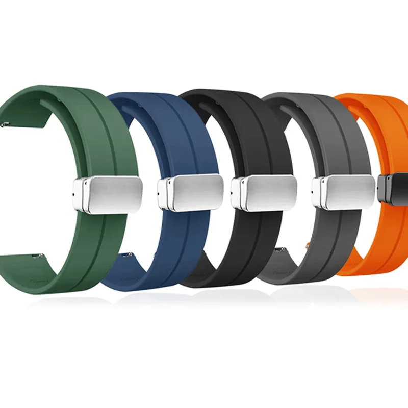Cinturino Magnetico In Fluorurubber In Gel Di Silice Per Blancpain X Co Branding Fifty Fathoms Fashion Diving Sports Sostituzione Dell'Orologio