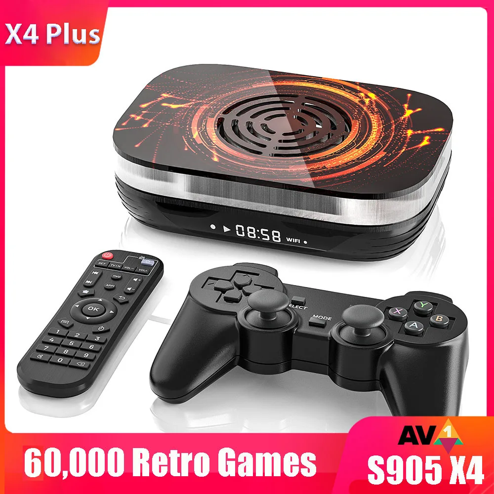 

Super Console X4 Plus Retro Game Console,with 60,000 Games & 50+ Emulator Amlogic S905X4 Up to 4K@60fps for Android 11.0
