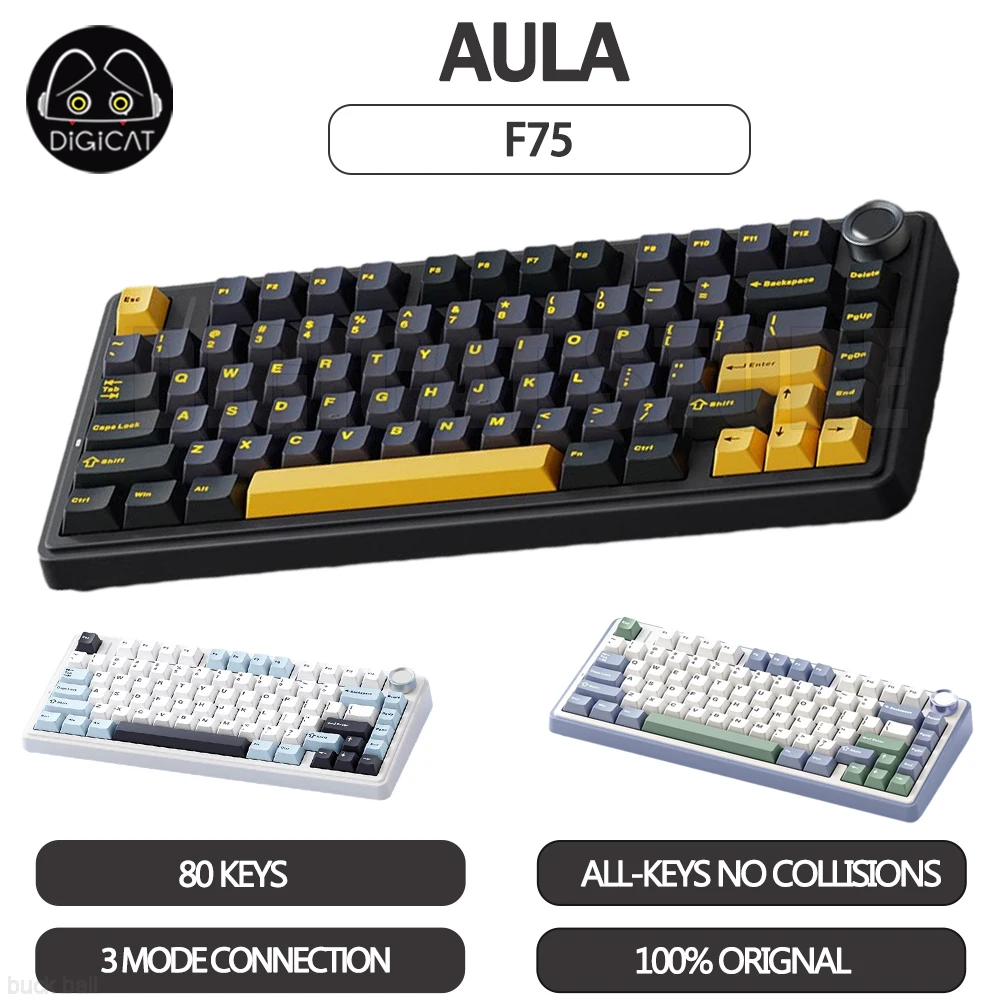 EPOMAKER x Aula F75 ゲーミングキーボード ガスケット EPOMAKER