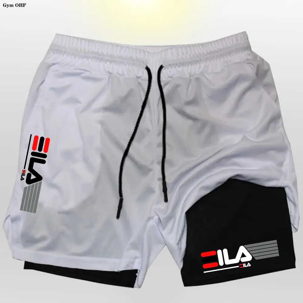 Bermuda Shorts Bicycle Bib Shorts Motorcycle Shorts Men Underwear Shorts Men Gym Sport Shorts 2 In 1 Quick Dry Workout Training Fitness Jogging Shorts