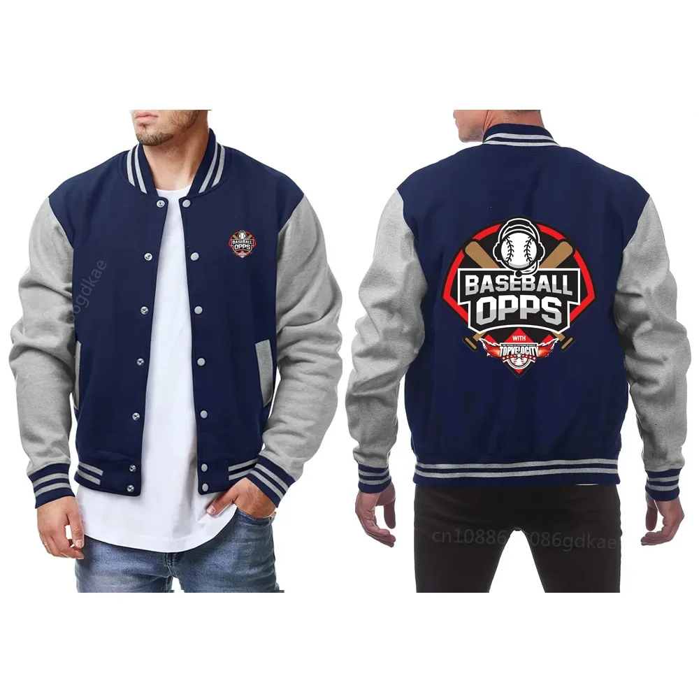 Baseball jersey fashion autumn/winter neutral patch youth preppy ribbed sleeve short men's and women's jacket trend