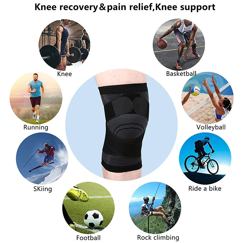 1pc Knee Compression Sleeve Professional Support Brace For Meniscus Tear  Arthritis Adjustable Straps For Men Women Order A Size Up, Don't Miss  These Great Deals