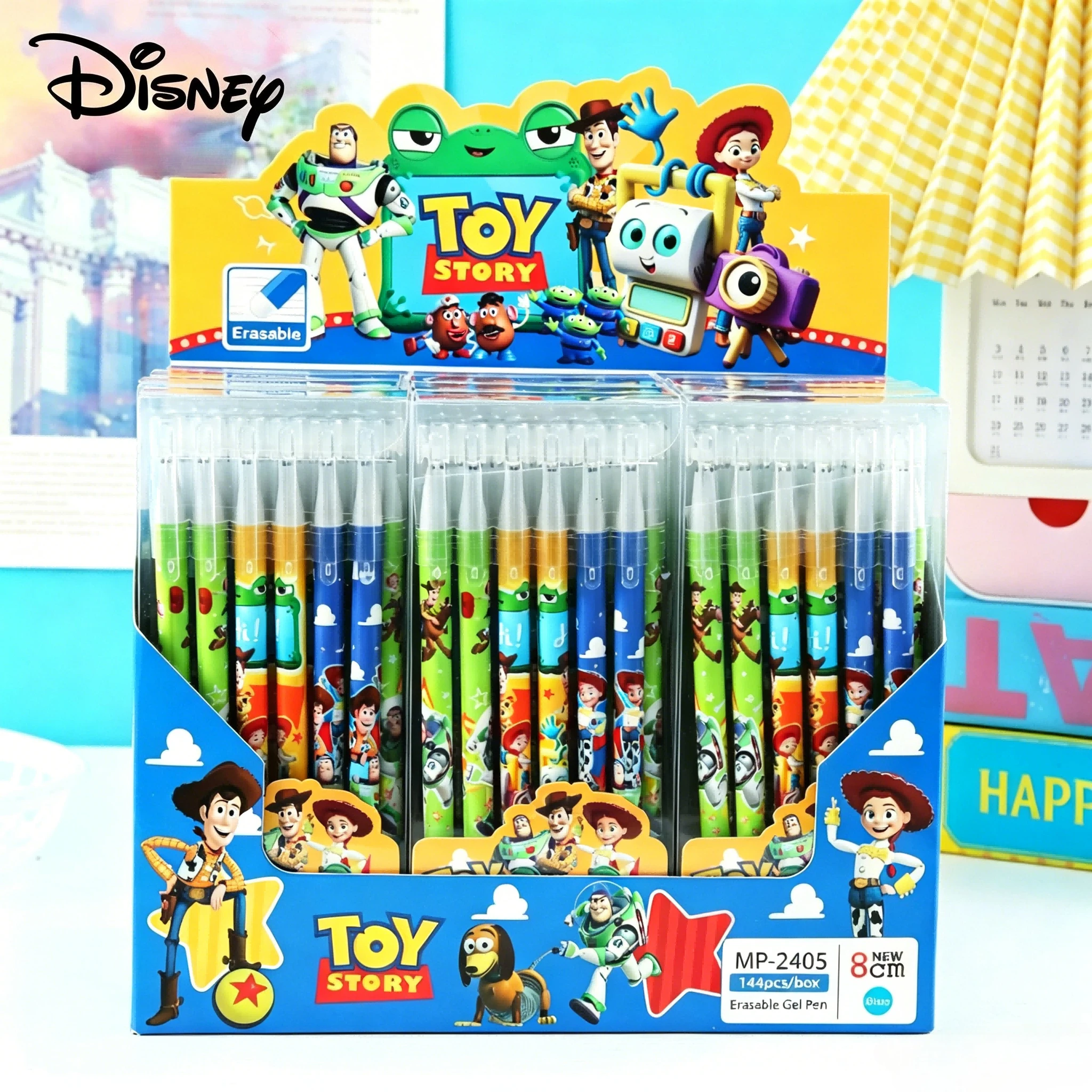 Novità! Set di Penne Toy Story 5, 12/24 Pezzi, Penne Gel Cancellabili con Punta Fine 0.5mm, Inchiostro Blu, Cancelleria per Scuola e Ufficio, Regalo di Compleanno per Studenti - immagine 2