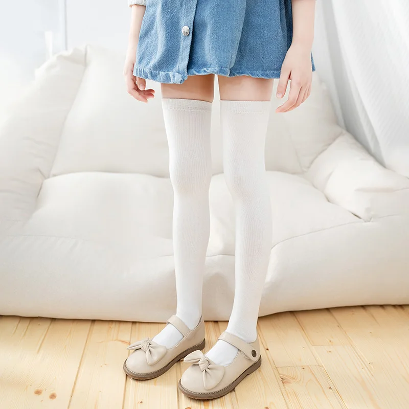 Child Girls JK Winter Over The Knee High Socks Princess Kids Warm Cotton Long Kawaii Socks Anti-pilling Baby Students Stockings